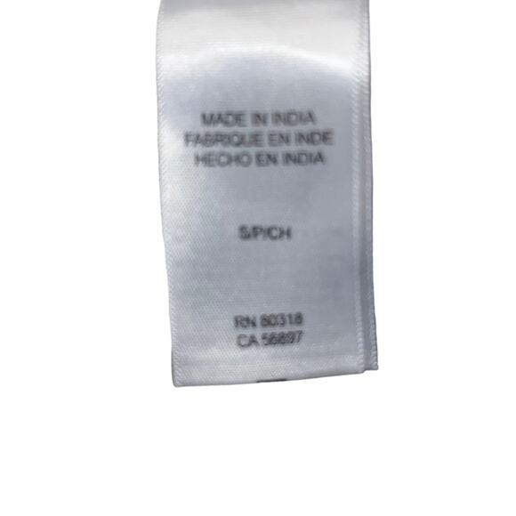 Lucky Brand White Floral Mix Ruffle Cap Sleeve Top Small Boho Dainty Feminine - Picture 5 of 10